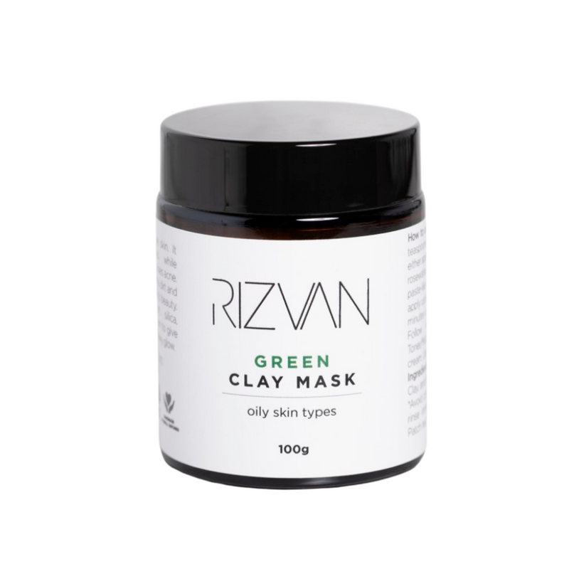 Green Clay Face Mask for Oily Skin Types 100g